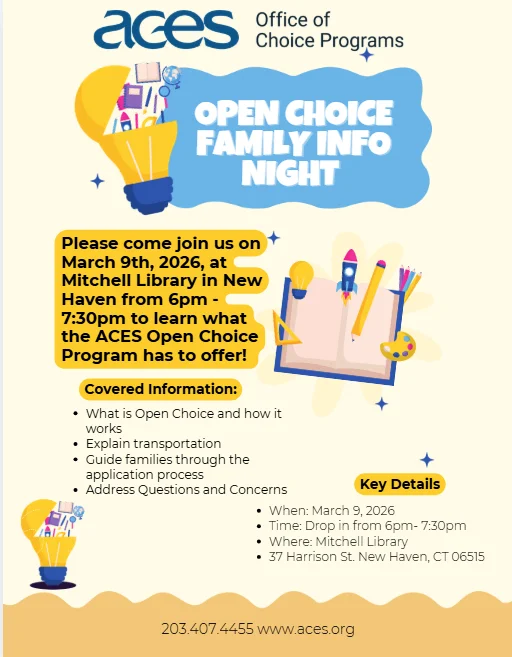 Open Choice Family Info Night flyer