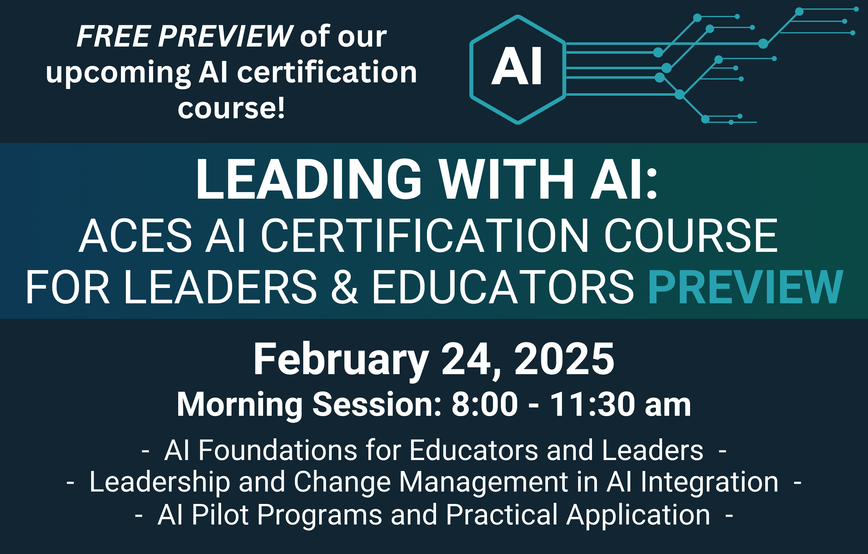 Register for the AI Course Preview Morning Session