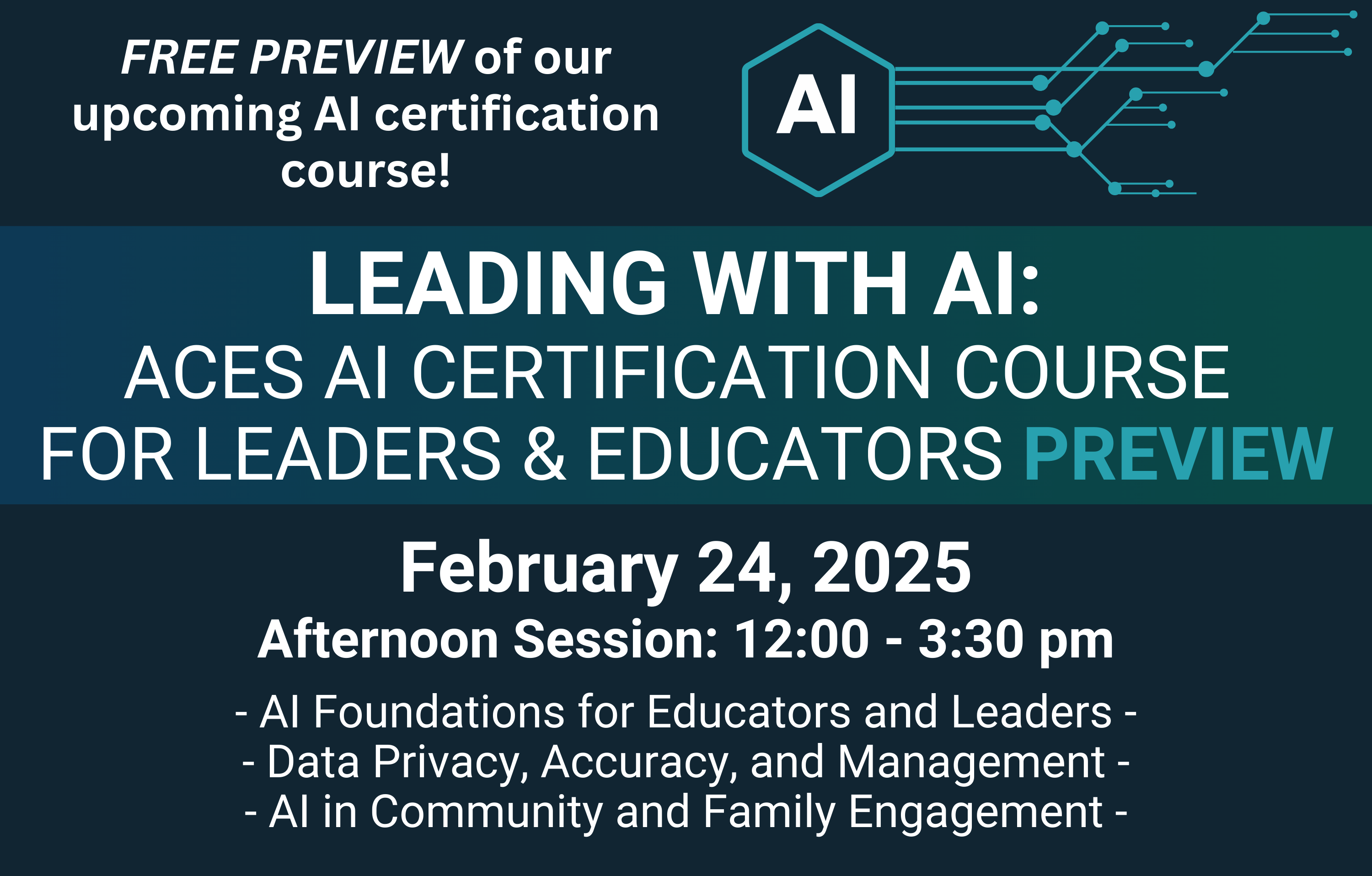 Register for the AI Course Preview Afternoon Session